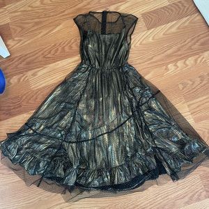 Beautiful Gold & Black Tule Dress